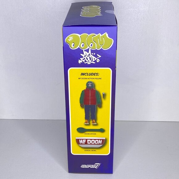 MF Doom Super7 3.75" ReAction Figure Cereal Box Bowl & Spoon Exclusive IN HAND - Picture 2 of 6